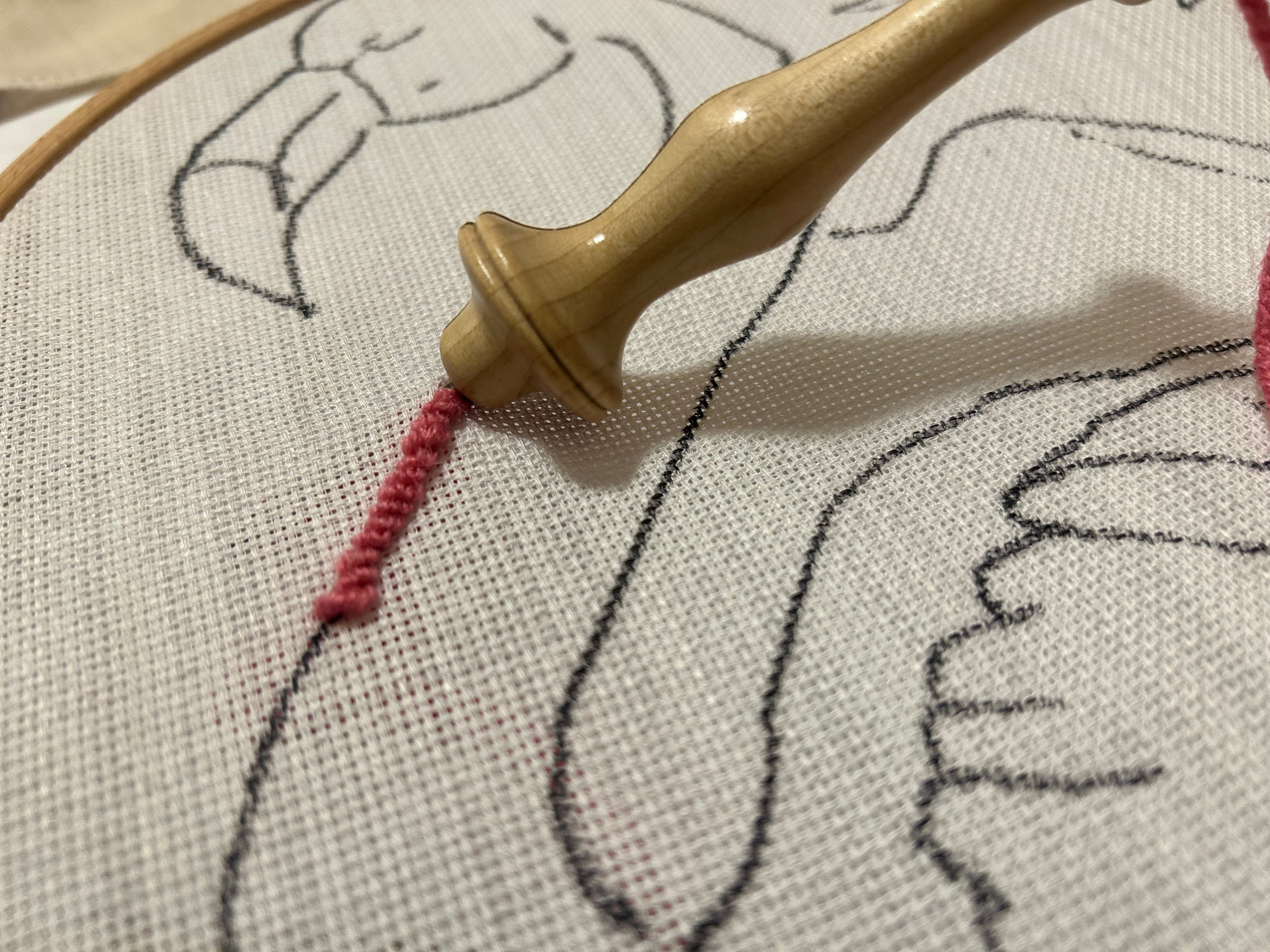 Stevige punch needle stof
